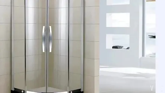 Tempered Clear and Frosted Glass Shower Enclosure Bathroom Shower 