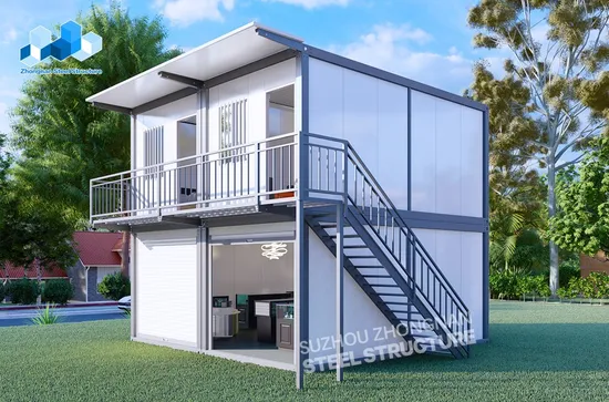 Zhongnan Flat Pack Luxury Office 2 Floors 2 Bedroom Mobile Homes Steel Tiny House Portable Mini Modular Prefab Container Homes Prefabricated House 